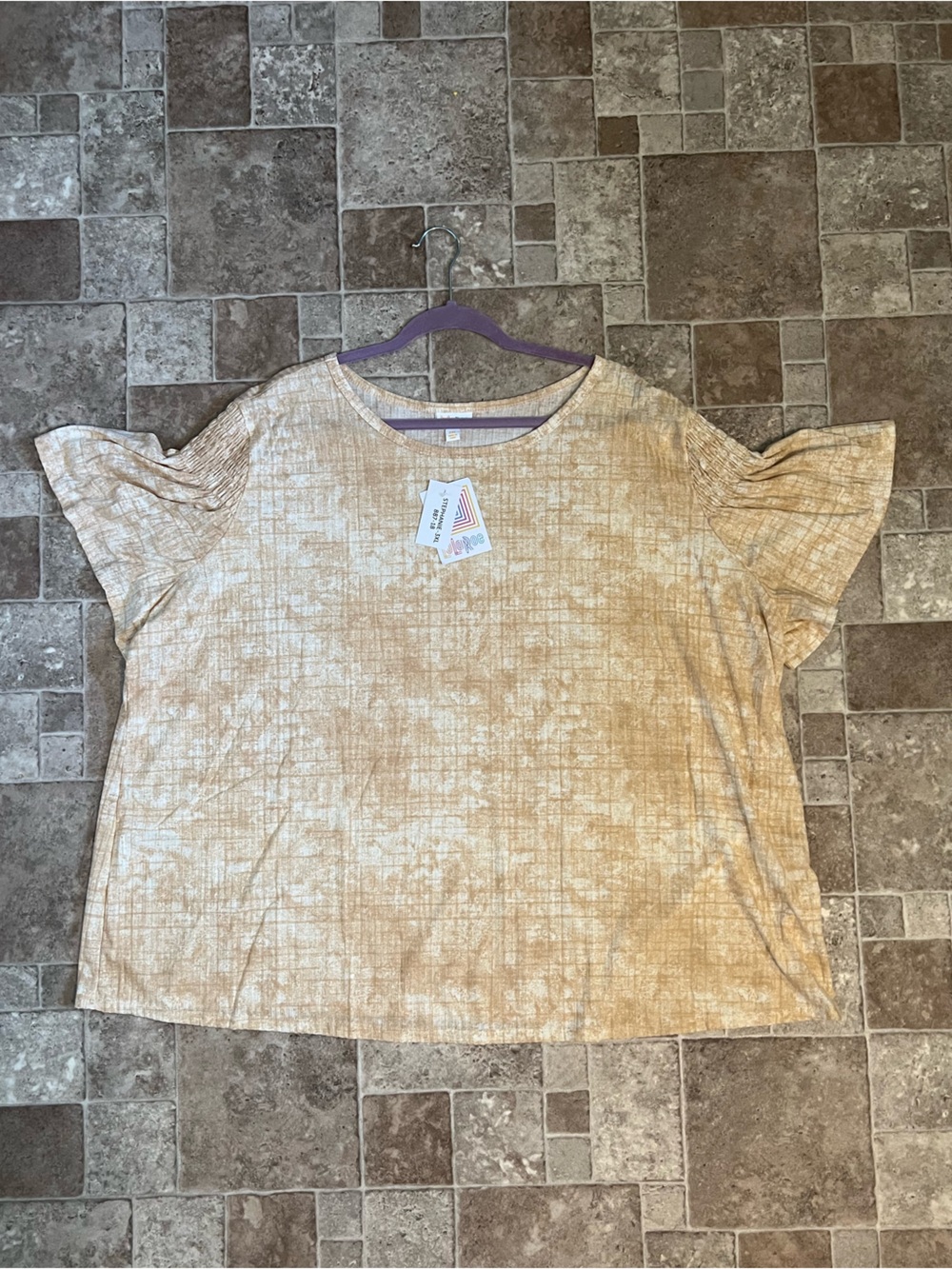 NWT 3X LuLaRoe Stephanie Smocked Sleeve Top